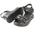 Sandale casual, dama, FORMAZIONE, 8702-1 negru, piele naturala, platforma